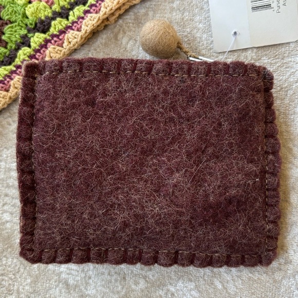 Brand New Erin Knitwear Handmade Wool Zip Coin Pouch & Granny Square Earband - Picture 5 of 16